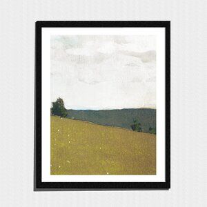 Art Print, Minimalist Pastural Landscape Painting